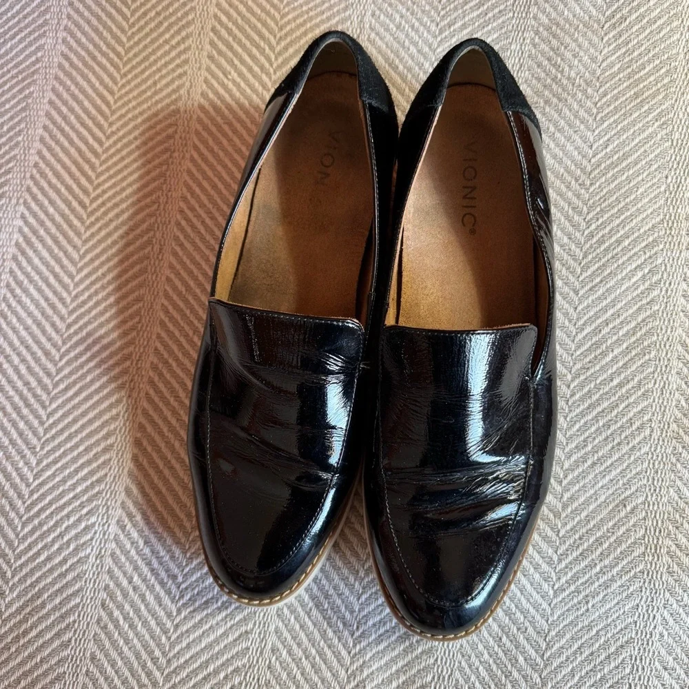 Vionic Women's Kensley Loafer Leather,‎ Black, Size 10